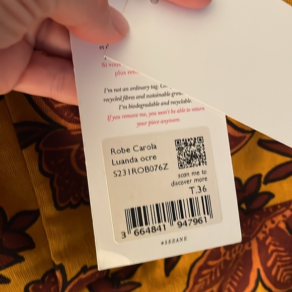 BOHO BABE gorgeous NWT classic feminine French Sezane dress 36 🌞 - Picture 4 of 9